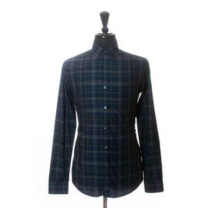 Theory Navy and Gray Check Sylvain Imandra Shirt